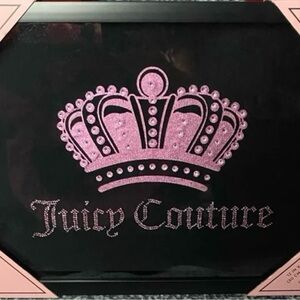 NWT Juicy Couture Black and Pink Crown Wall Art